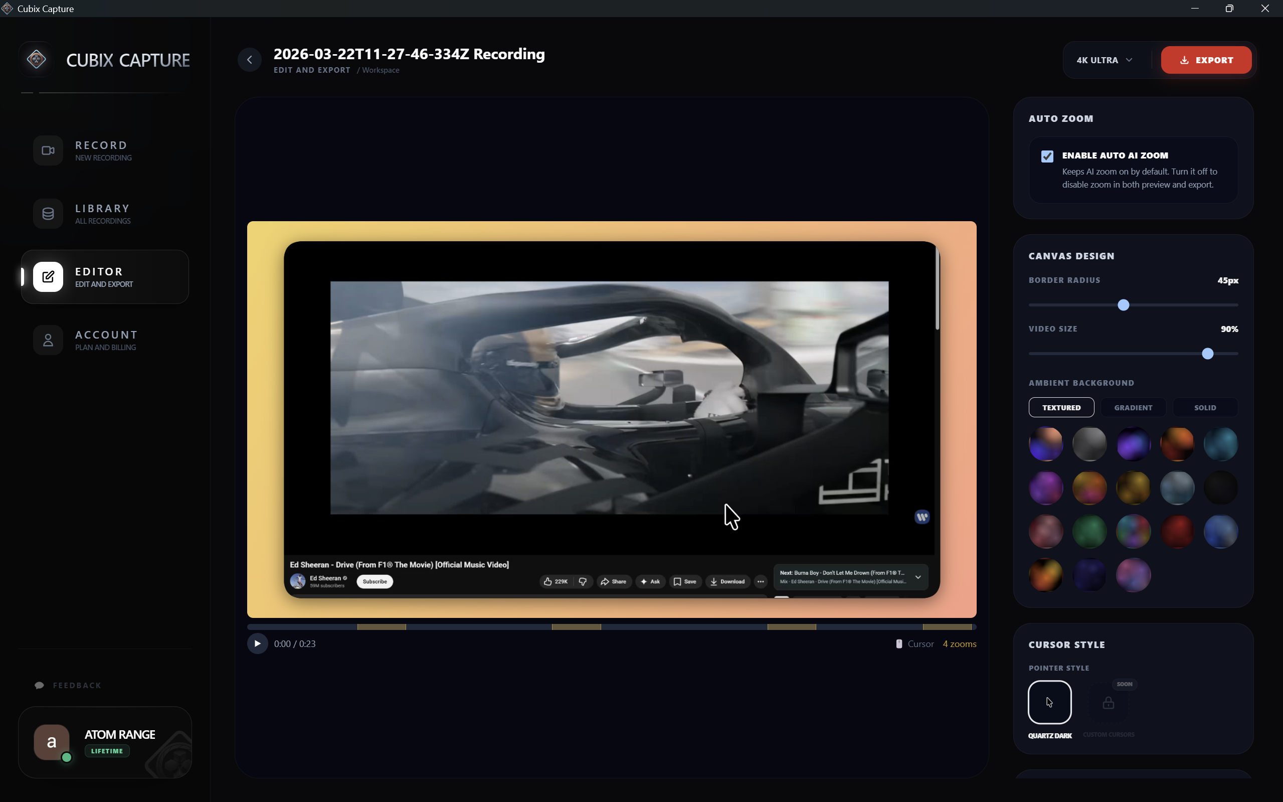 Cubix Capture – Free Screen Recorder with Auto Zoom | Mac & Windows