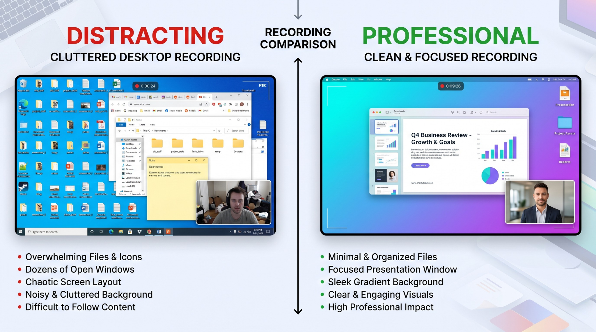A clean recording with a beautiful gradient background
