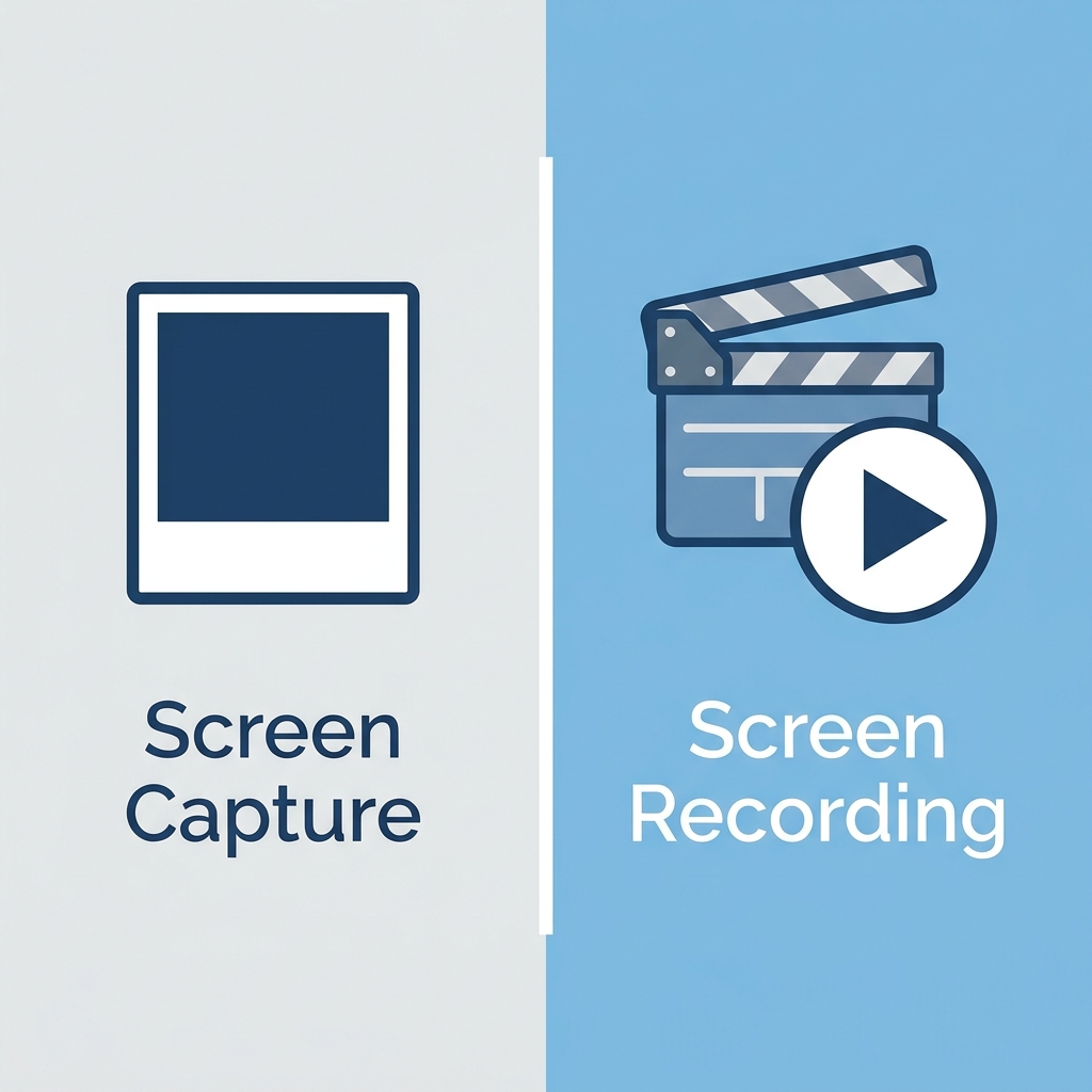 A side-by-side comparison between static snapshots and dynamic video recording