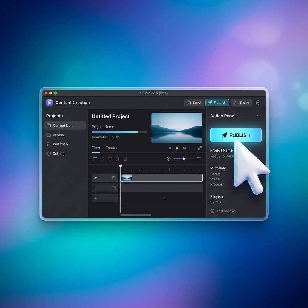A professional zoomed-in software interface over a gradient with a smooth cursor