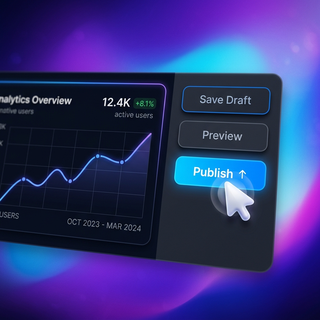 A high-end software mockup showing a zoomed-in interface and smooth cursor over a gradient background